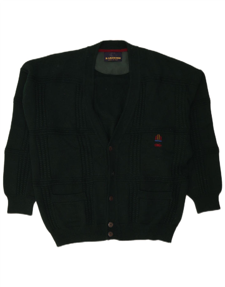 Il Granchio Herre Cardigan Sweater XL Grøn Uld