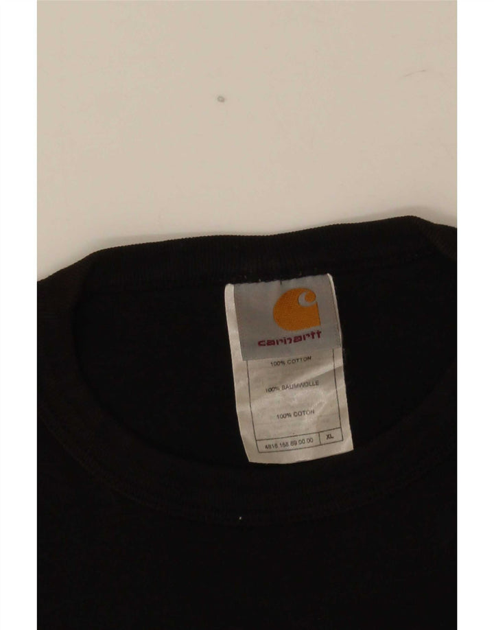 Carhartt Herre T-Shirt Top XL Sort Bomuld