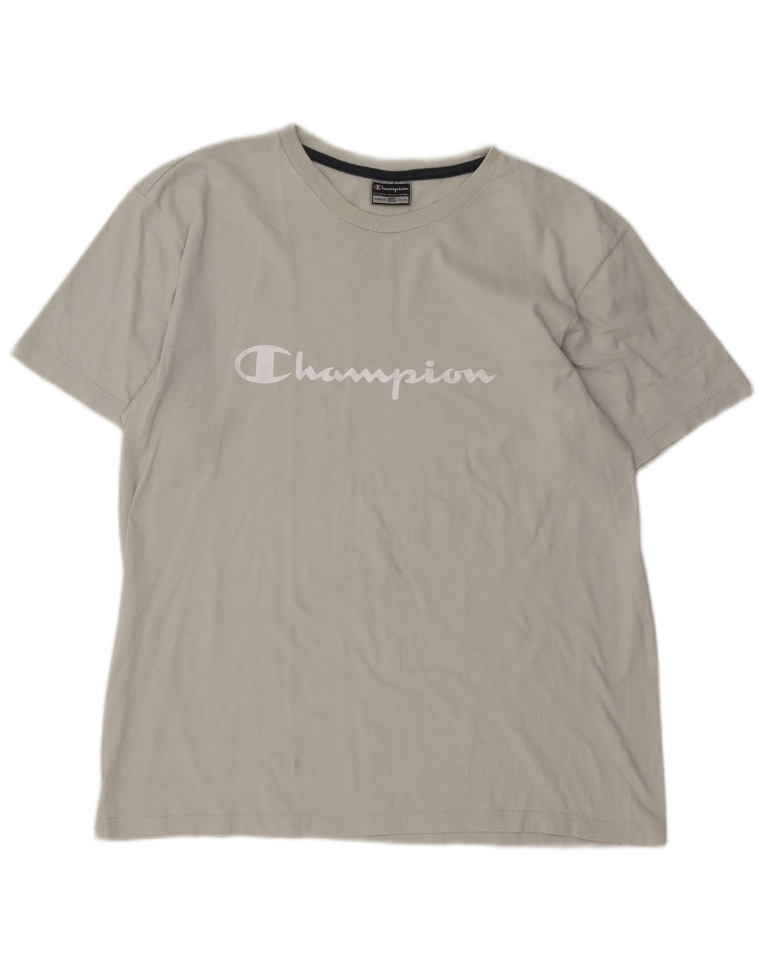 Champion Herre Grafisk T-Shirt Top XL Grå Bomuld