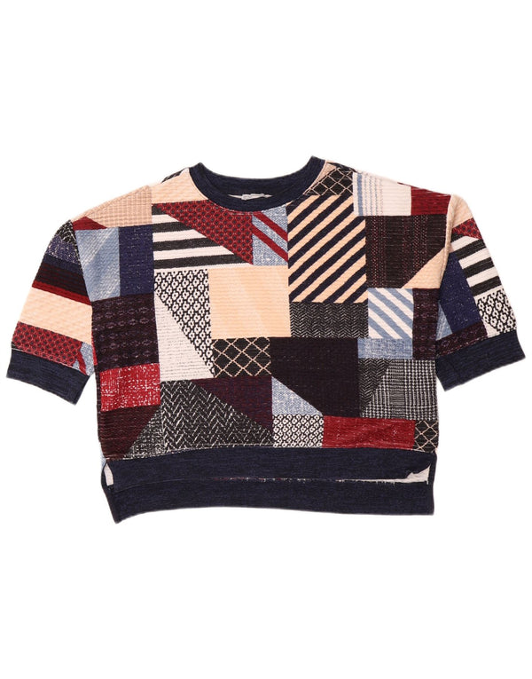 Zara Dame Loose Fit Sweatshirt Jumper UK 14 Medium Flerfarvet