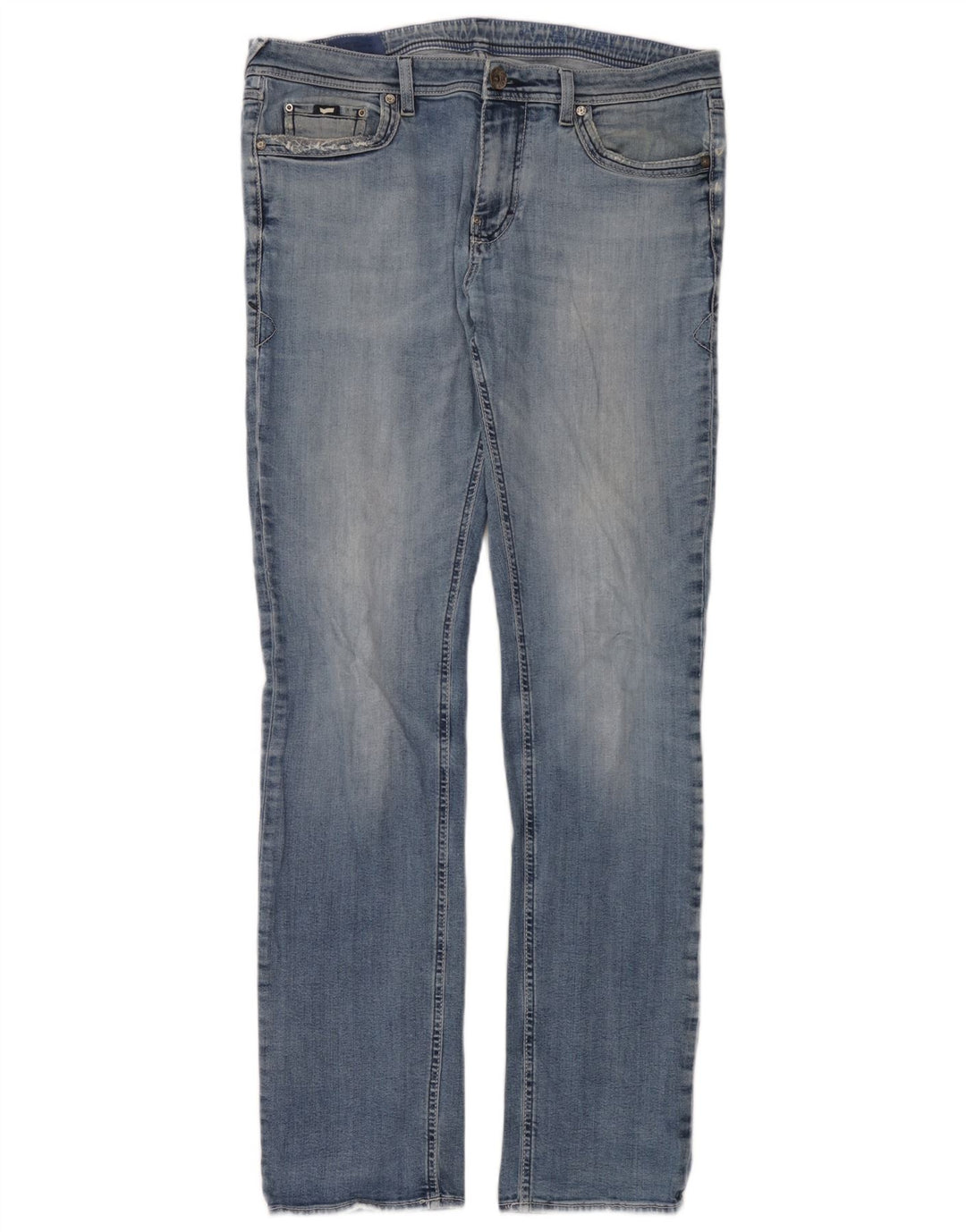 Gas Straight Jeans til mænd W34 L34 Blå Bomuld