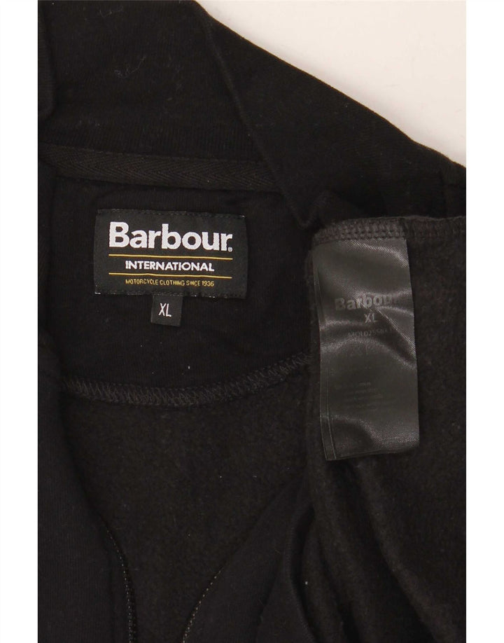Barbour Sweatshirt med lynlås til mænd XL sort bomuld