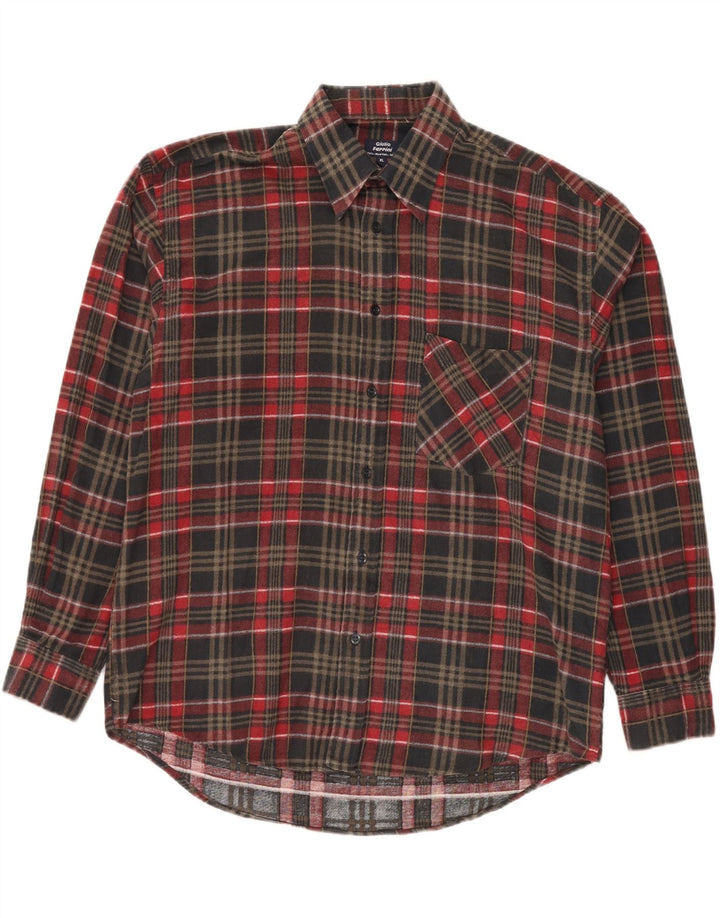 VINTAGE Flanelskjorte til mænd XL Flerfarvet ternet bomuld