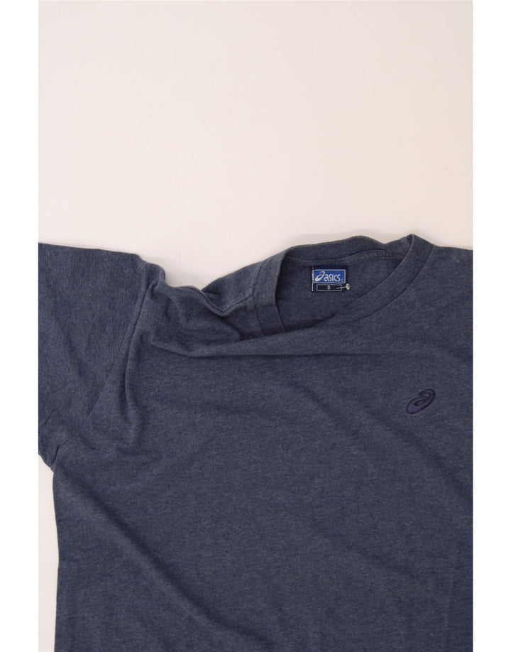 ASICS Mens T-Shirt Top Small Navy Blue Cotton Vintage Asics and Second-Hand Asics from Messina Hembry 