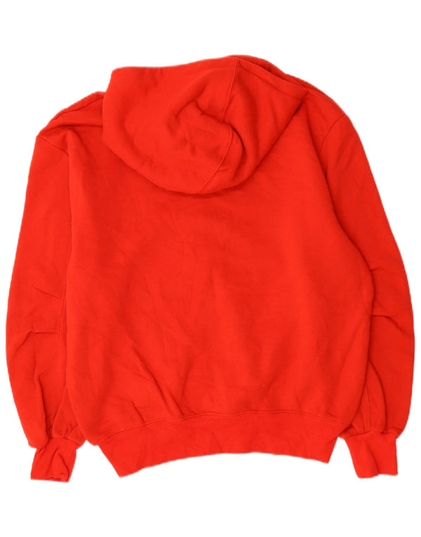 Zara Dame Oversized Hættetrøje Sweater UK 10 Lille Rød Bomuld