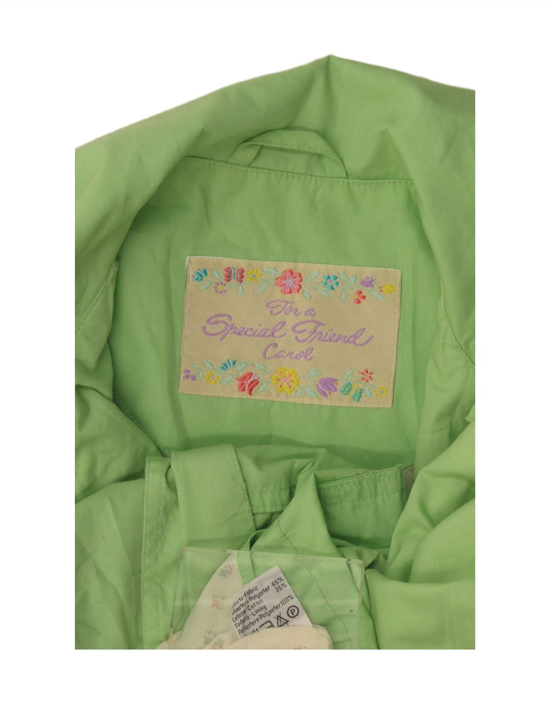 Vintage Kvinder Utility Jacket UK 16 Large Green Polyester