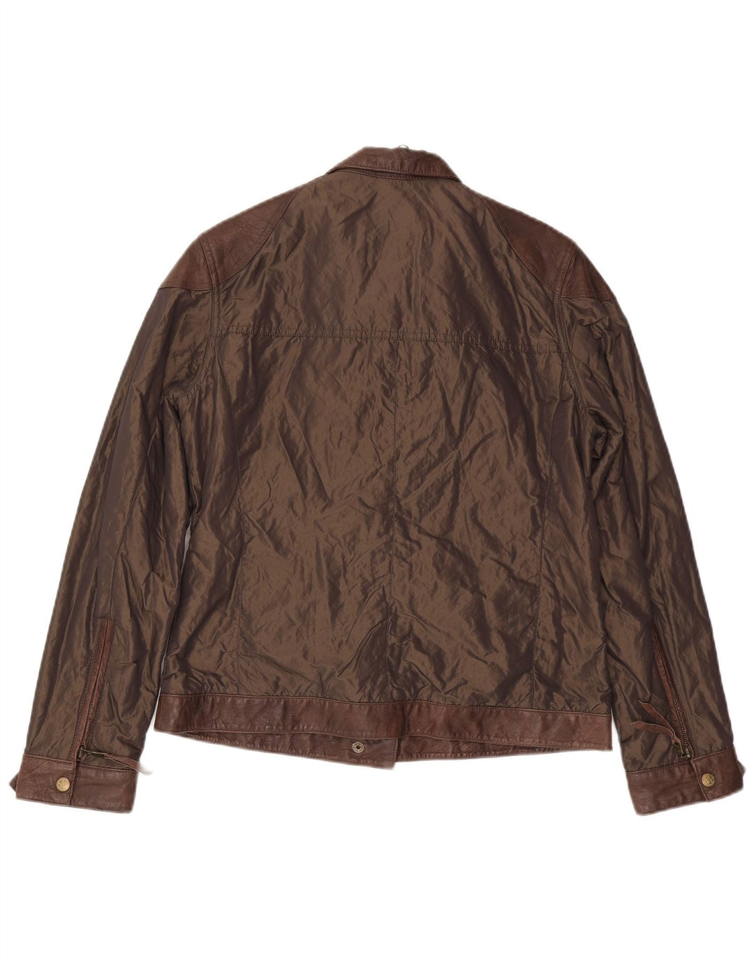 Vintage Kvinder Utility Jacket UK 14 Medium Brun Polyamid