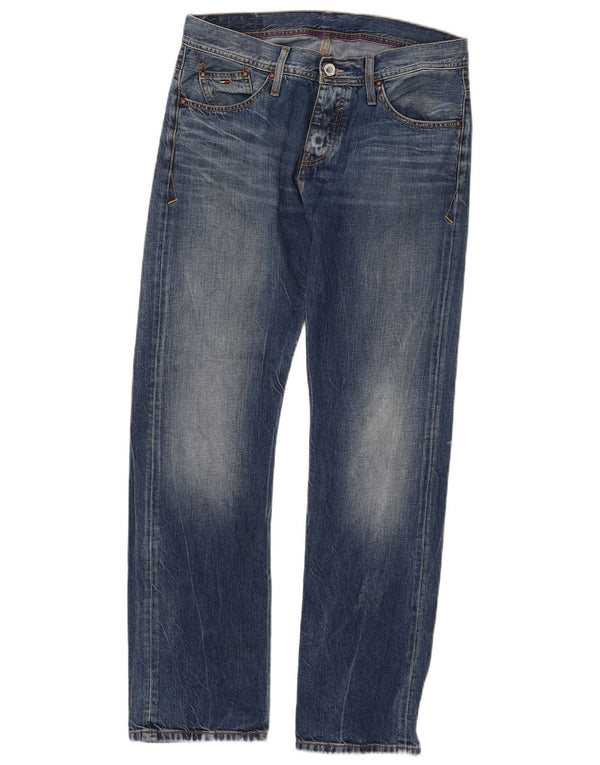 Tommy Hilfiger Herre Straight Jeans W33 L32 Blå Bomuld