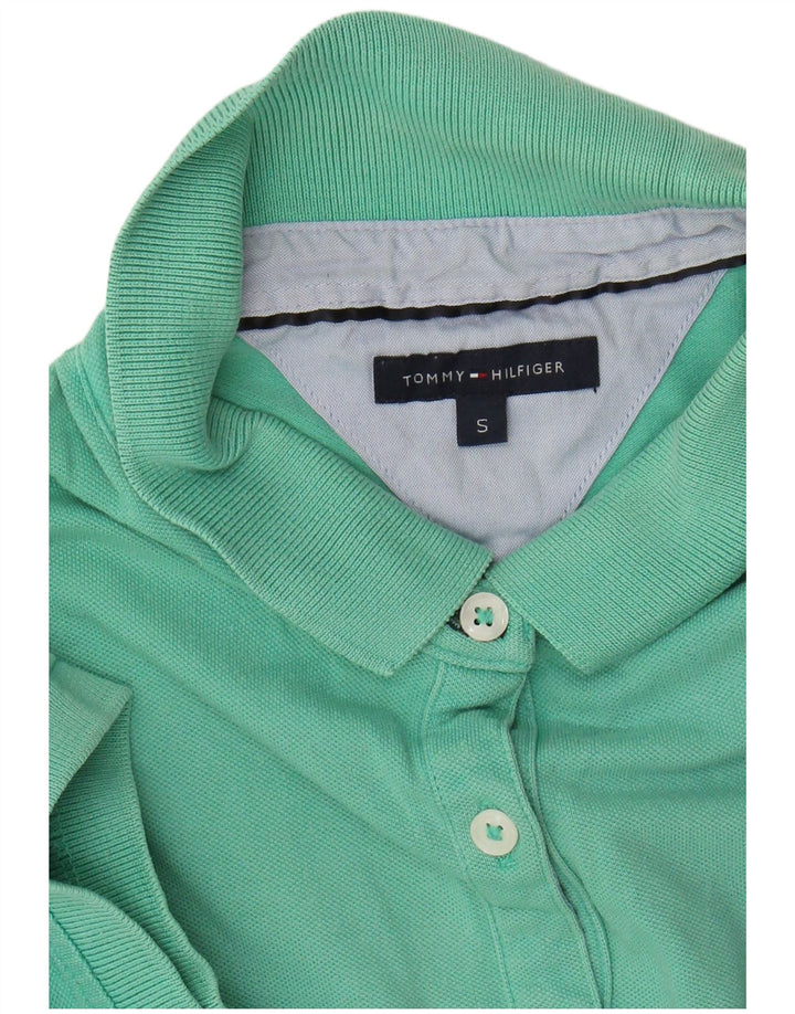 TOMMY HILFIGER Womens Polo Shirt UK 10 Small Green