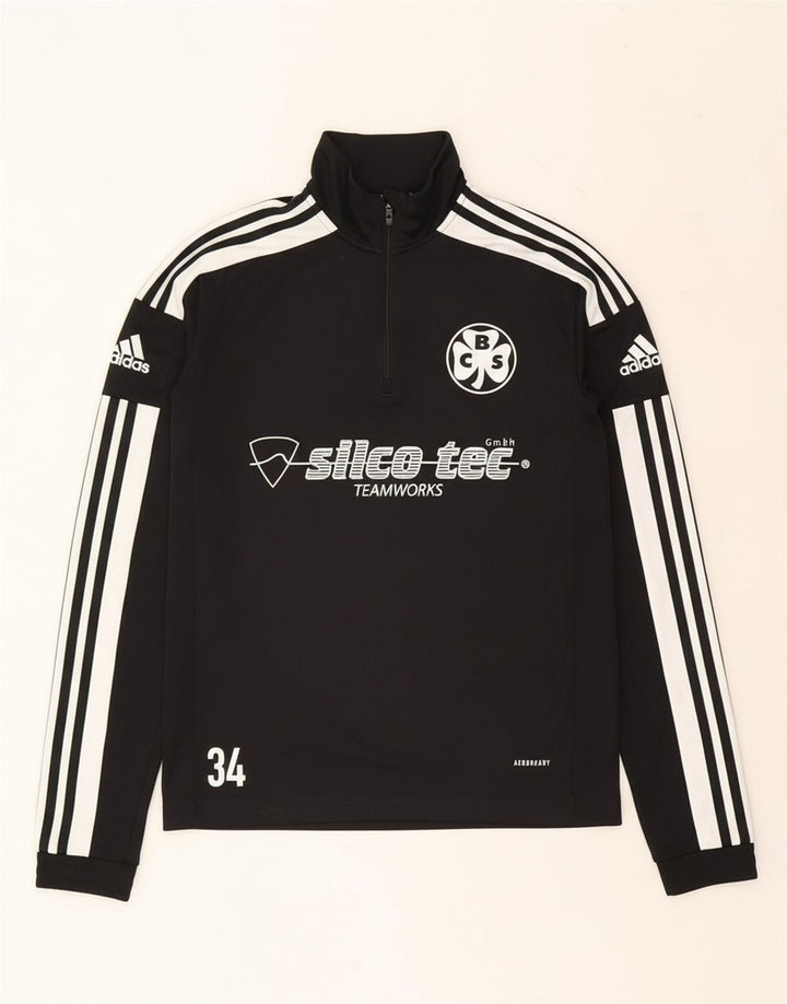 ADIDAS Mens Celtics Graphic Pullover Tracksuit Top Small Black Colourblock