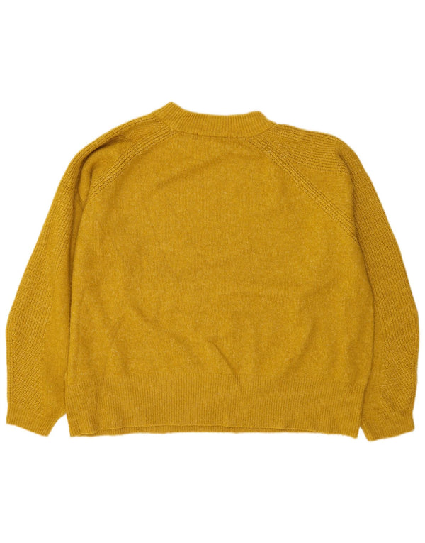 Marks & Spencer Dame Oversized Boat Neck Jumper Sweater UK 18 XL Gul