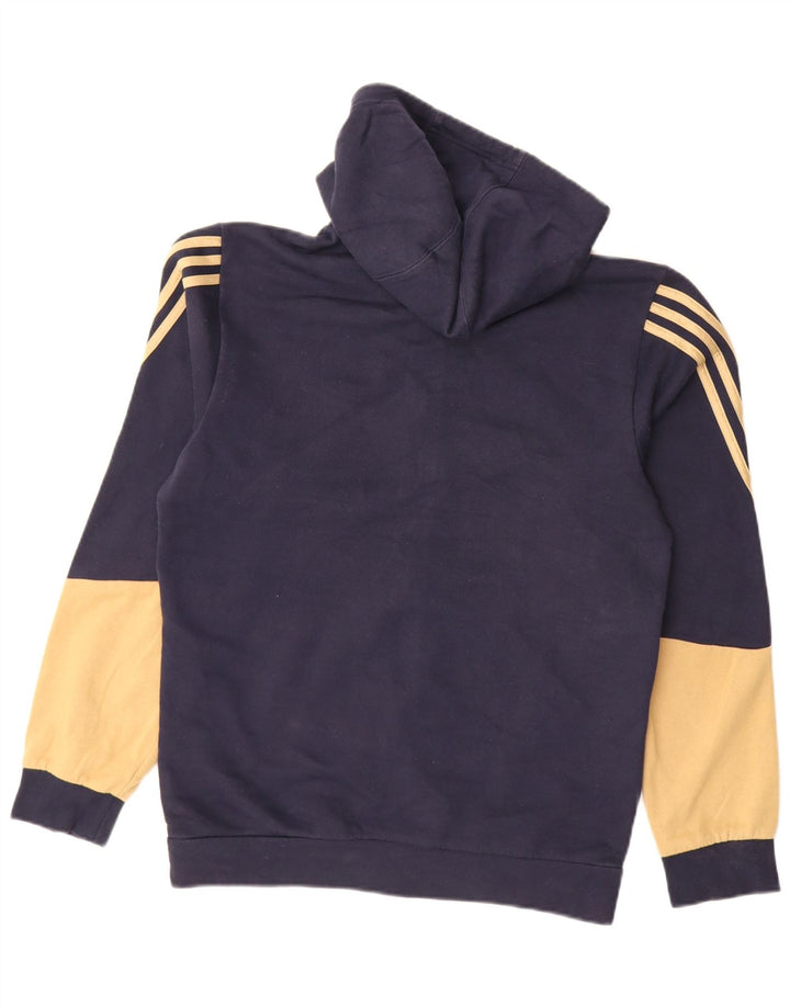 ADIDAS Hættetrøje med lynlås til mænd Small Marineblå Colourblock Bomuld