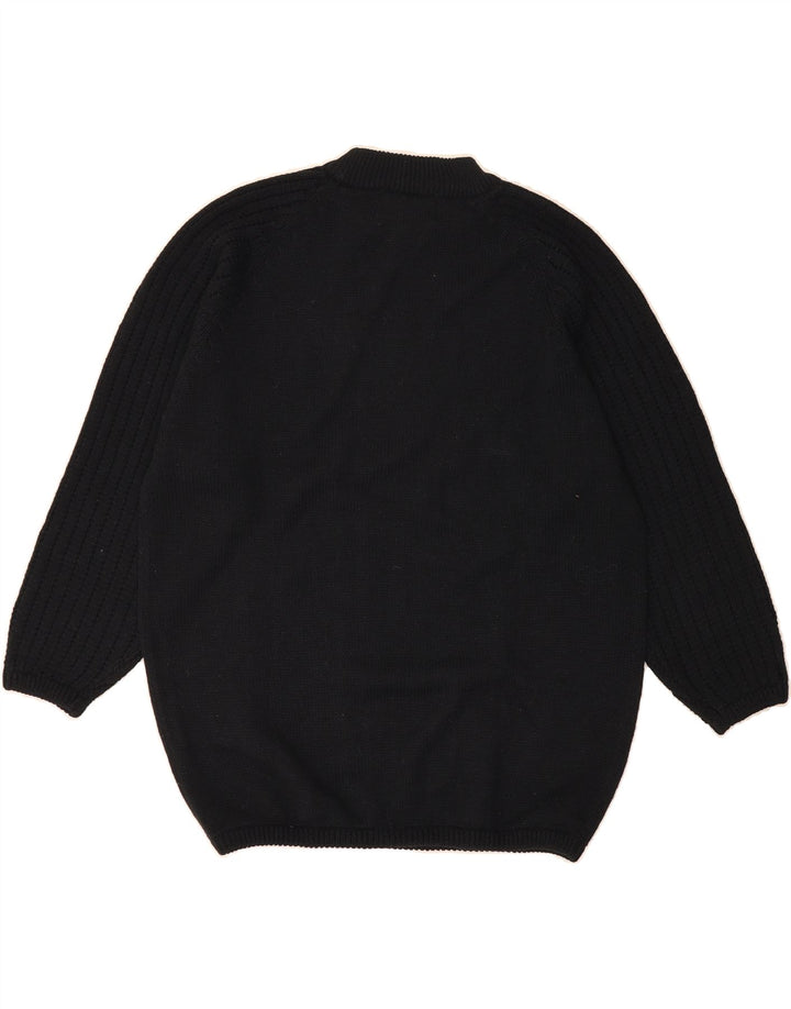 MISS JOY Womens Turtle Neck Jumper Sweater UK 14 Large Navy Blue Vintage Miss Joy and Second-Hand Miss Joy from Messina Hembry 