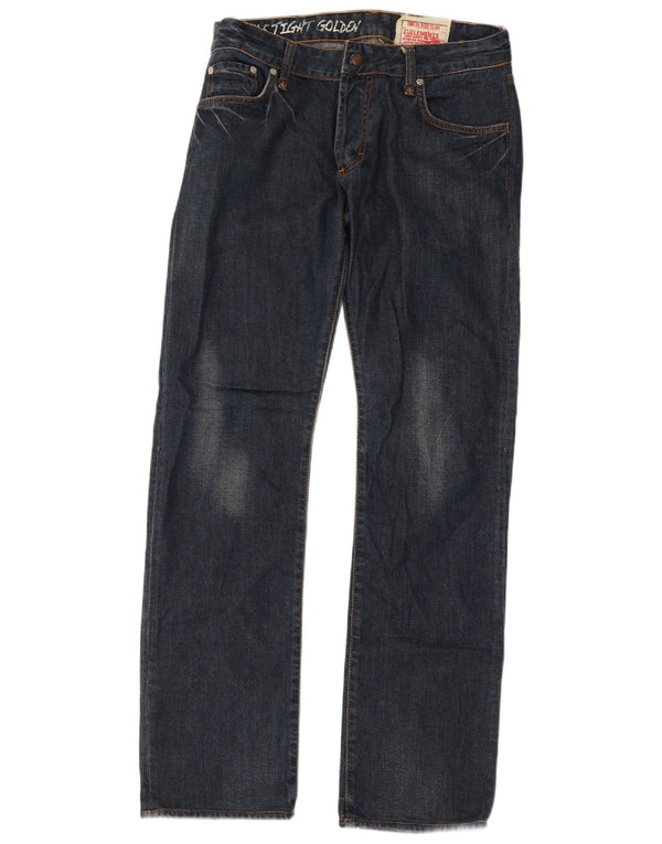 Zu Elements Straight Jeans til mænd W31 L31 Marineblå bomuld