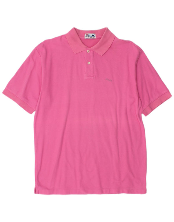 Fila Polo Shirt til mænd IT 48 Medium Pink Bomuld