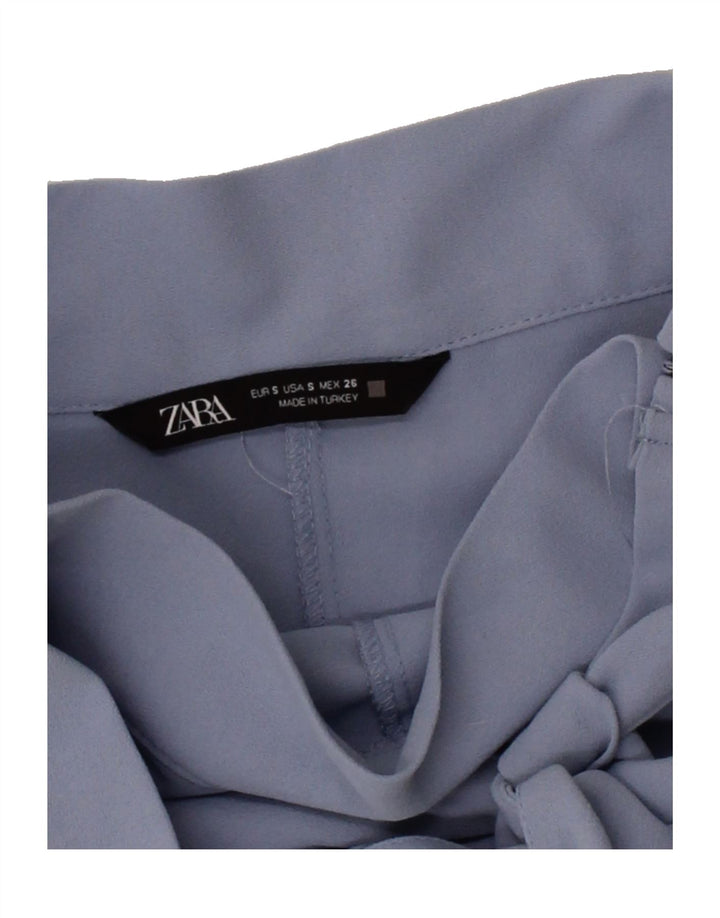 ZARA Womens High Waist Casual Shorts Small W26  Blue Vintage Zara and Second-Hand Zara from Messina Hembry 