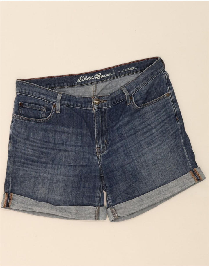 EDDIE BAUER Womens Boyfriend Denim Shorts US 8 Medium W34 Blue Cotton Vintage Eddie Bauer and Second-Hand Eddie Bauer from Messina Hembry 