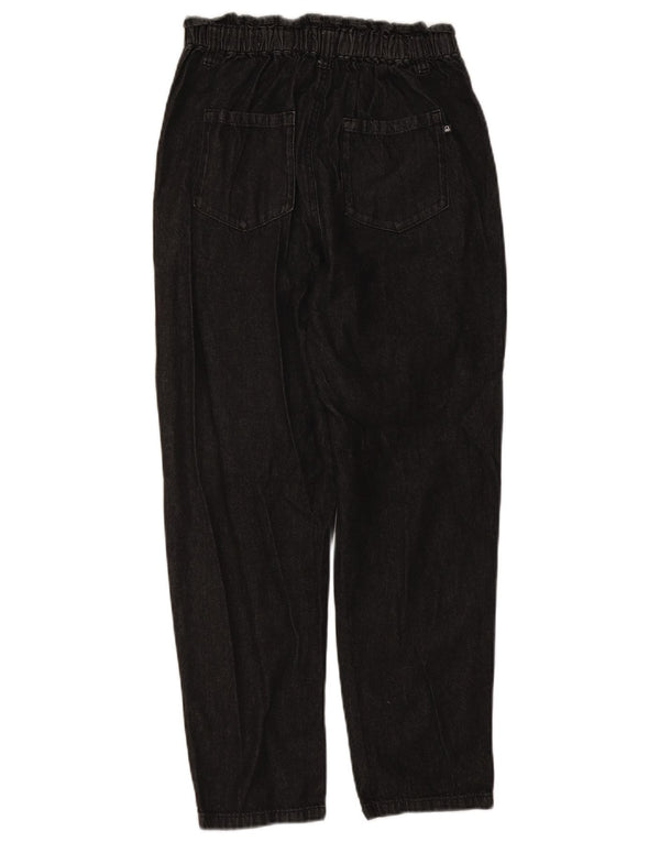 Benetton Girls Højtaljede tilspidsede jeans 13-14 år 3XL W28 L27 Sort