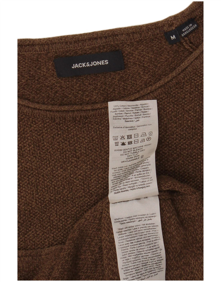 Jack & Jones Herre Boat Neck Jumper Sweater Medium Brun Bomuld