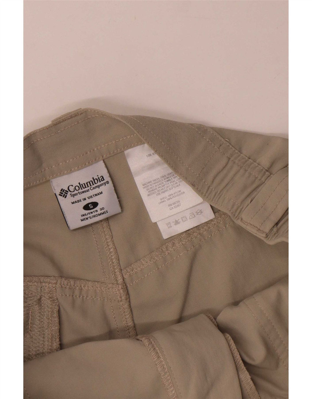 Columbia Herre Omni Dry Cargo Shorts Små W29 Beige Nylon