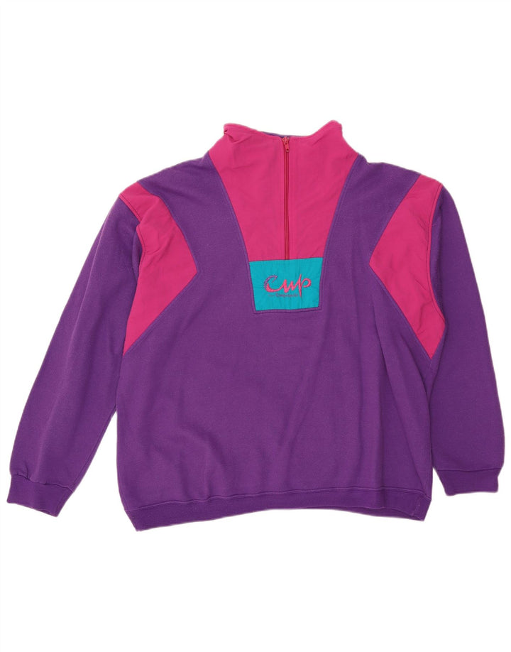 Campagnolo Herre Oversized Grafisk Sweatshirt Jumper UK 16 Large Purple