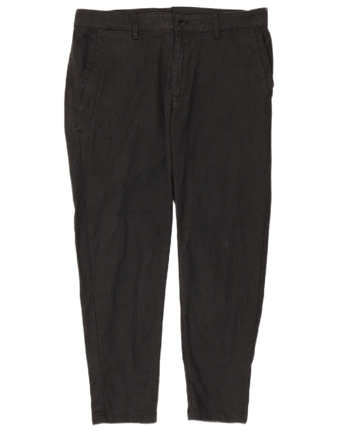 ZARA Herre Slim Chino Bukser EU 46 XL W36 L27 Grå Polyester
