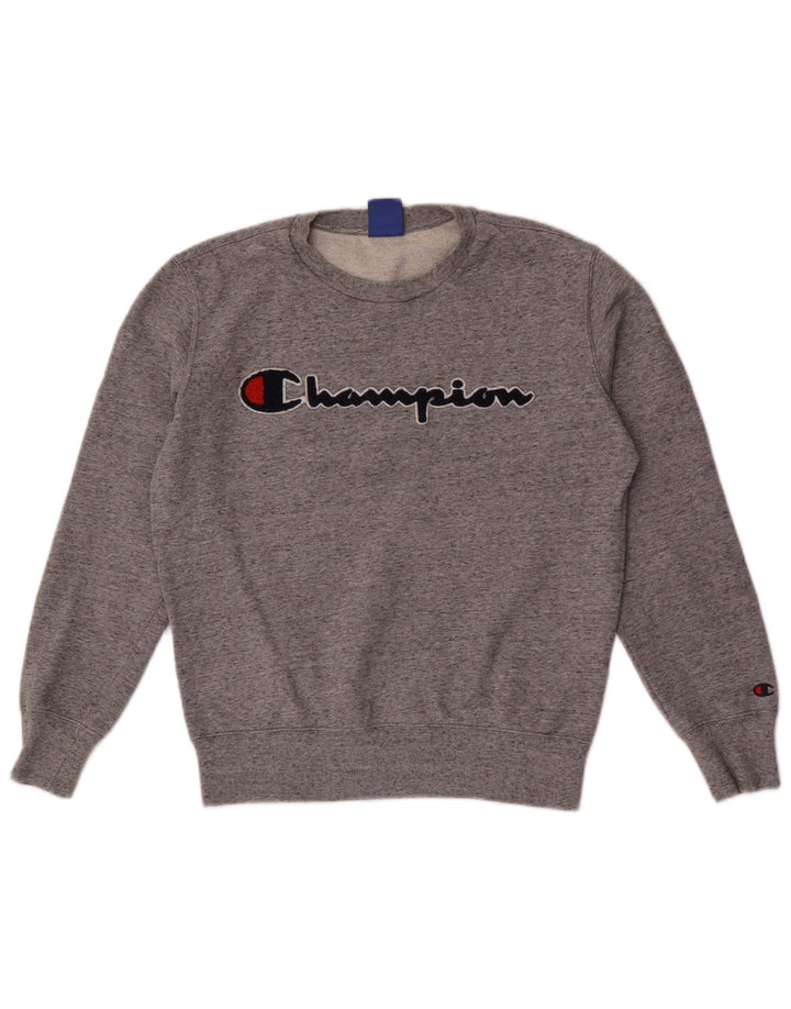Champion Herre grafisk sweatshirt Jumper lille grå flækket bomuld