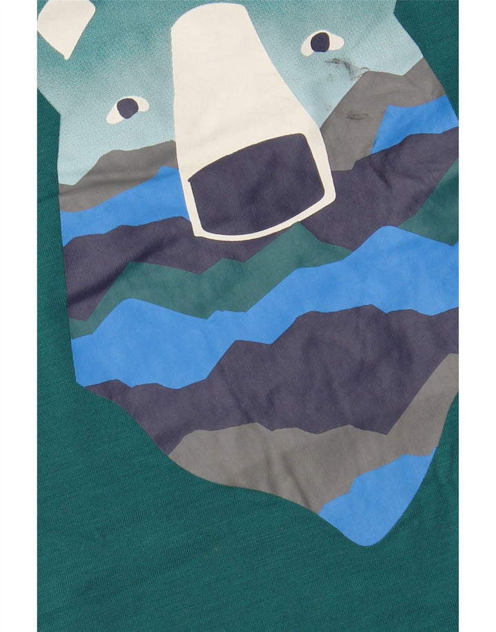 EDDIE BAUER Drenge Grafisk Top Langærmet 13-14 År Stor Grøn