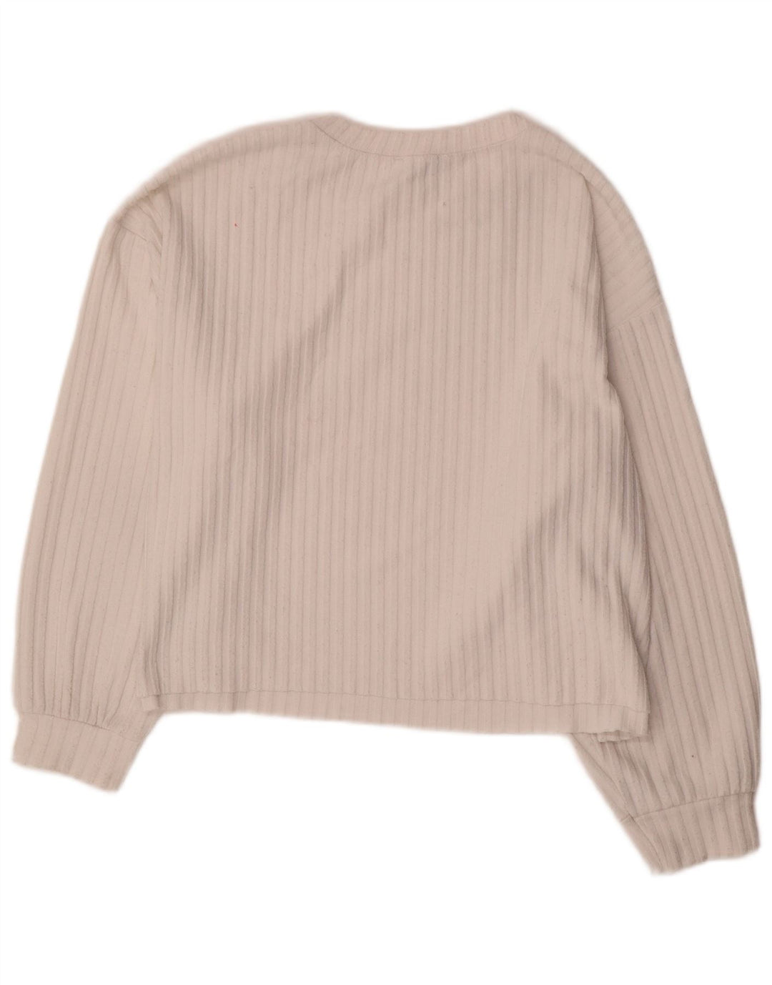 Zara Dame Trafaluc Oversized Top Langærmet UK 16 Large White Polyester