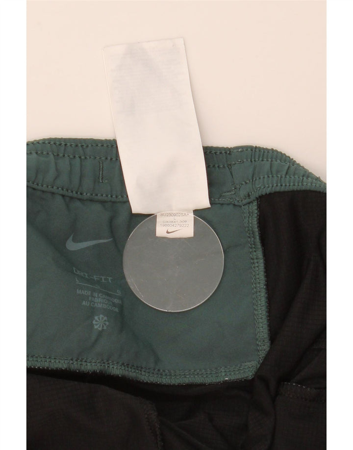 Nike Herre Dri Fit Sportshorts Store Grønne Colourblock Polyester