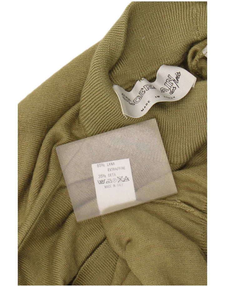 St. Germain Dame Des Pres Turtle Neck Jumper Sweater IT 44 Medium Khaki