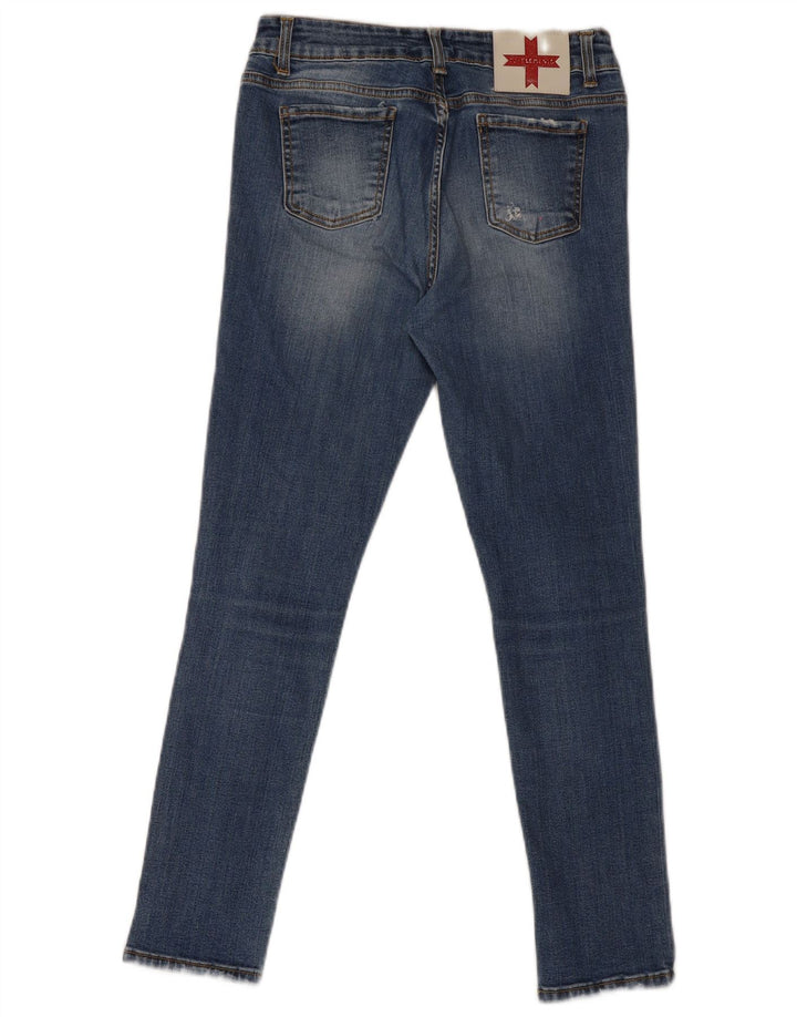 Zu Elements Dame Distressed Super Slim Jeans W30 L28 Blå Bomuld