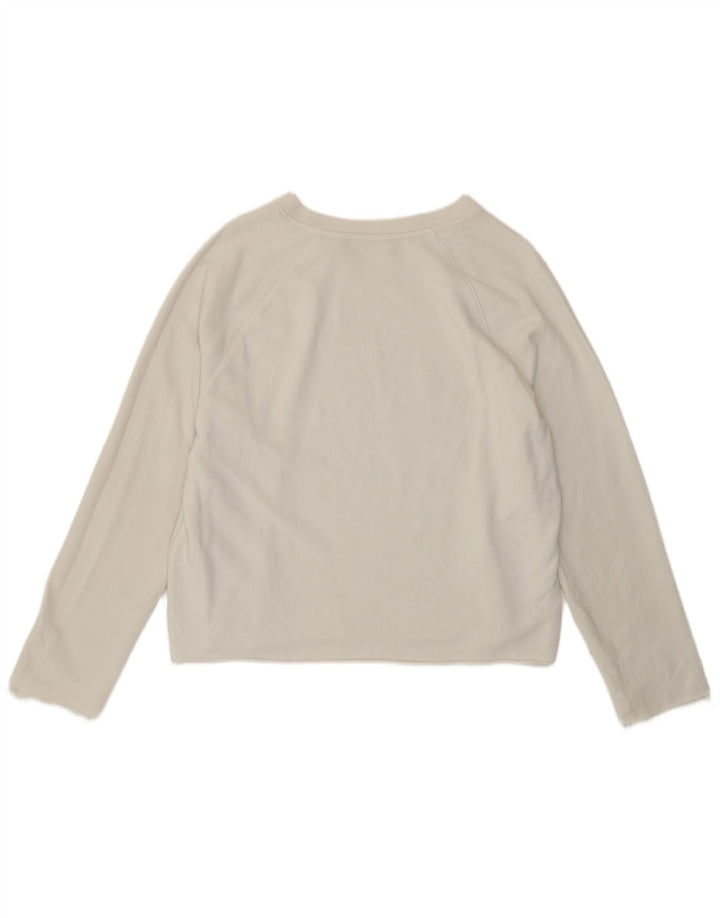 Levi's Dame grafisk sweatshirt Jumper UK 16 Stor hvid bomuld