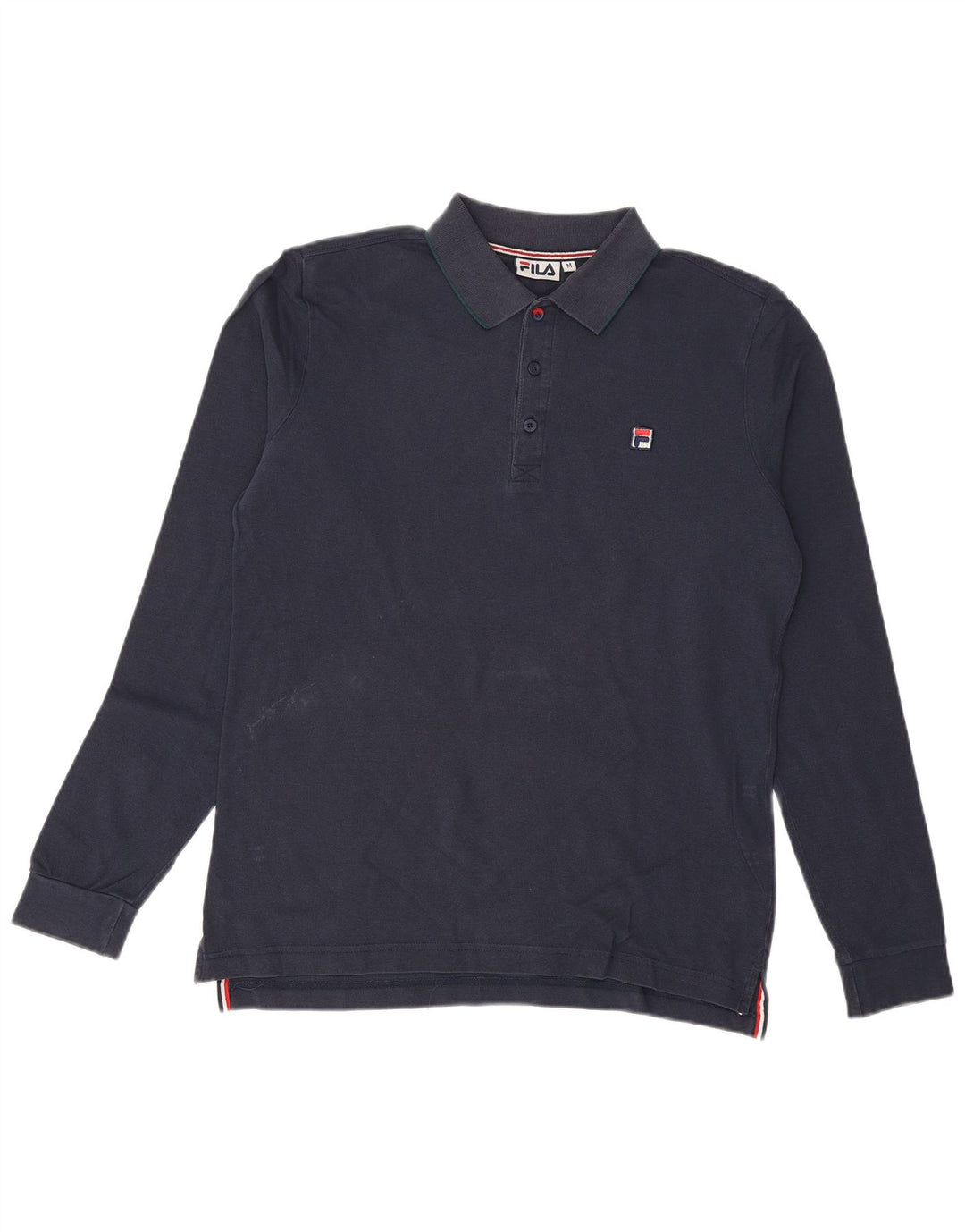 FILA Langærmet poloshirt til mænd Medium marineblå bomuld