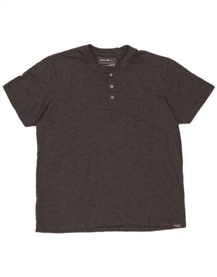 EDDIE BAUER Herre T-Shirt Top Stor Grå Bomuld