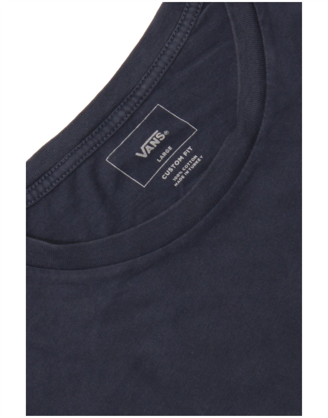 Vans Herre Custom Fit grafisk T-shirt Top Stor marineblå bomuld
