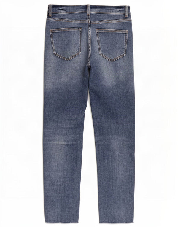 Massimo Dutti Dame Distressed Slim Jeans EU 38 Small W28 L27 Blue