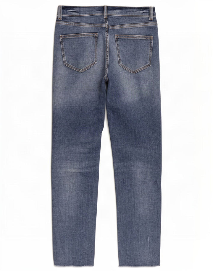 Massimo Dutti Dame Distressed Slim Jeans EU 38 Small W28 L27 Blue