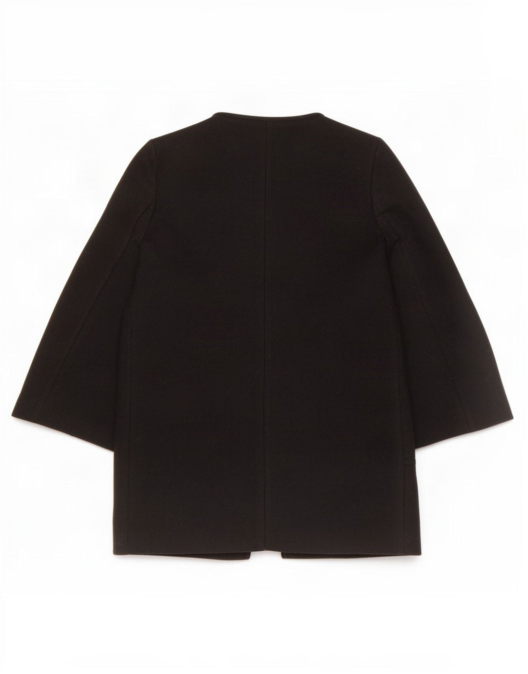Zara Dame Overfrakke UK 10 Lille Sort Uld