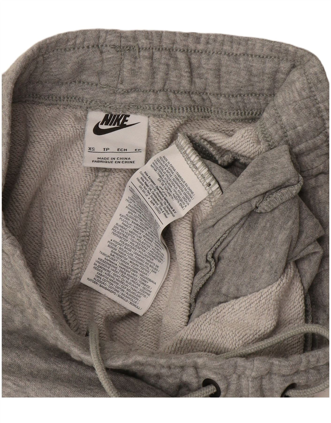 NIKE træningsbukser til kvinder Joggers UK 4 XS Grå Flecked Bomuld