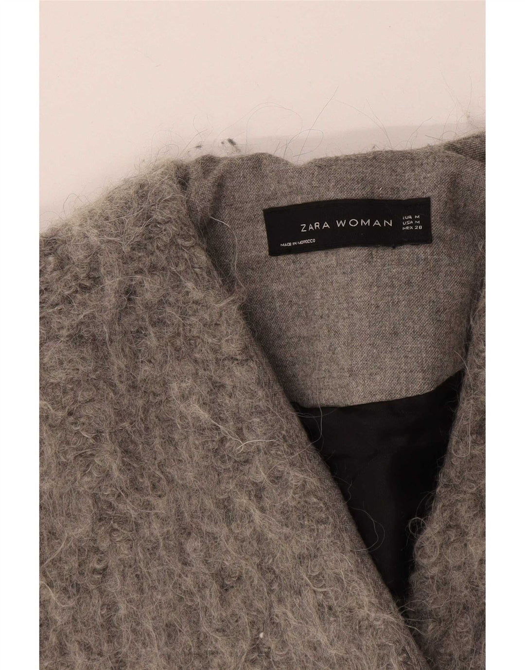Zara Dame Overfrakke UK 14 Medium Grå