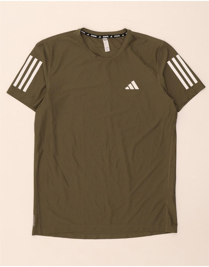 Adidas Herre T-Shirt Top Lille Khaki Polyester