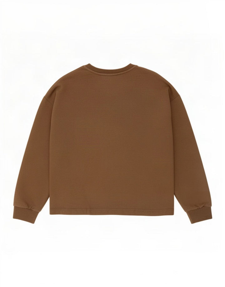 Zara Womens Oversized Sweatshirt Jumper UK 10 Small Khaki Geometric