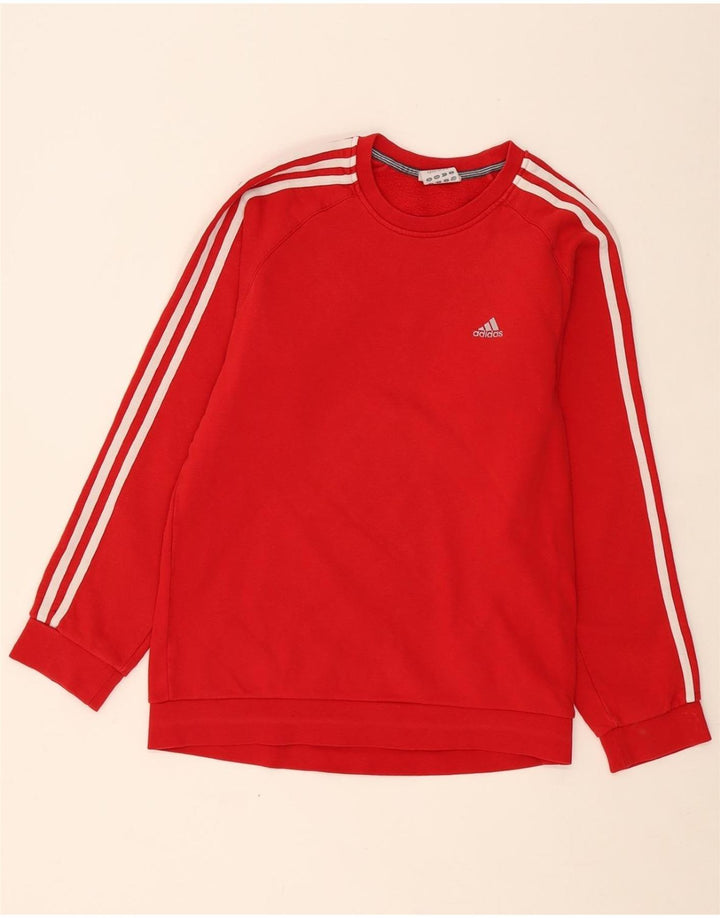 ADIDAS Mens Sweatshirt Jumper Small Red Cotton Vintage Adidas and Second-Hand Adidas from Messina Hembry 