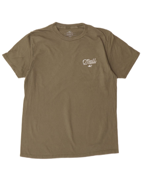 O'Neill Herre Modern Fit Grafisk T-Shirt Top Medium Grøn Bomuld