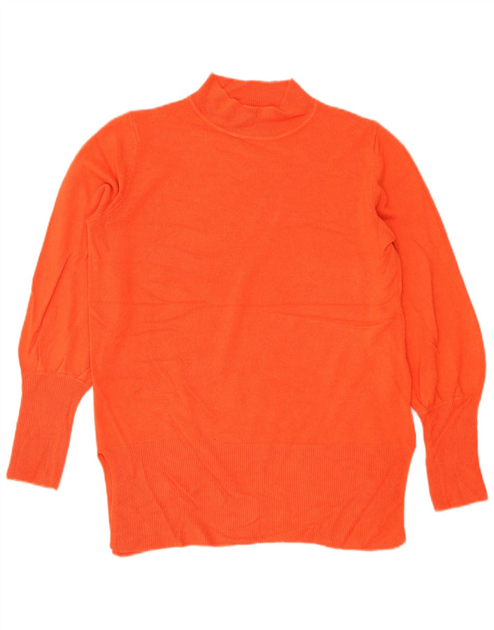 Marks & Spencer Dame Turtle Neck Jumper Sweater UK 14 Medium Orange