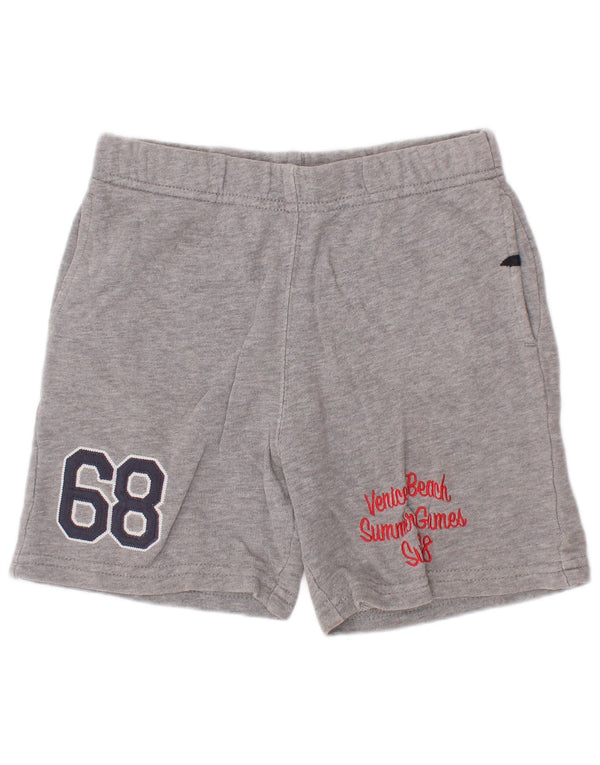 Sun68 drenge grafiske sportsshorts 3-4 år grå flækket bomuld