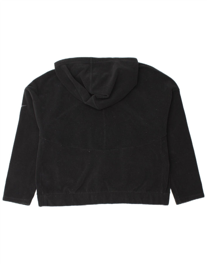 NIKE Womens Hooded Fleece Jumper UK 16 Large Black Polyester