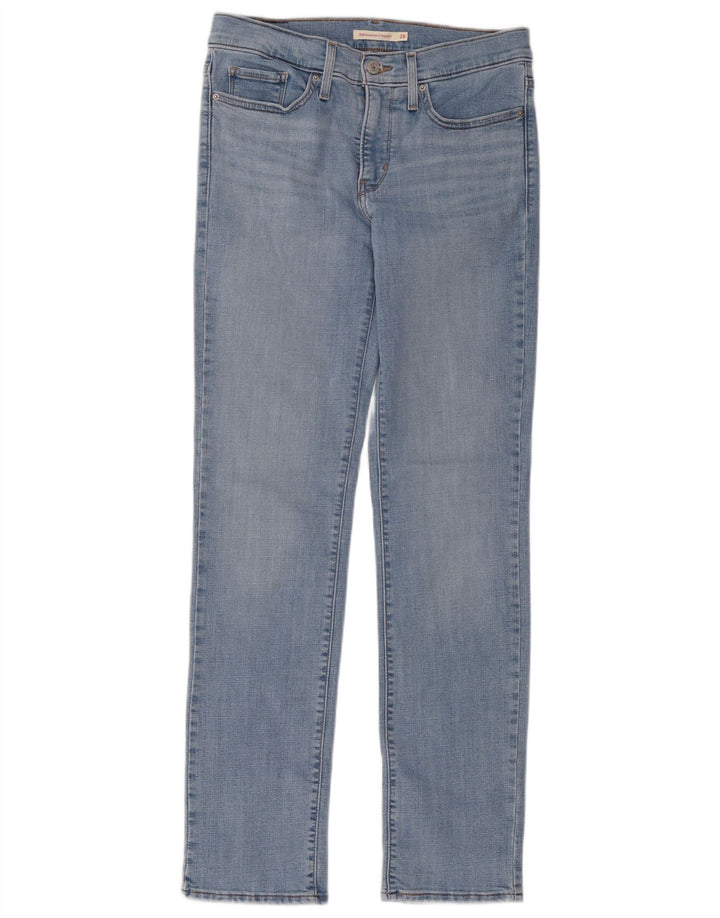 Levi's Dame 314 Shaping Straight Jeans W28 L32 Blå Bomuld