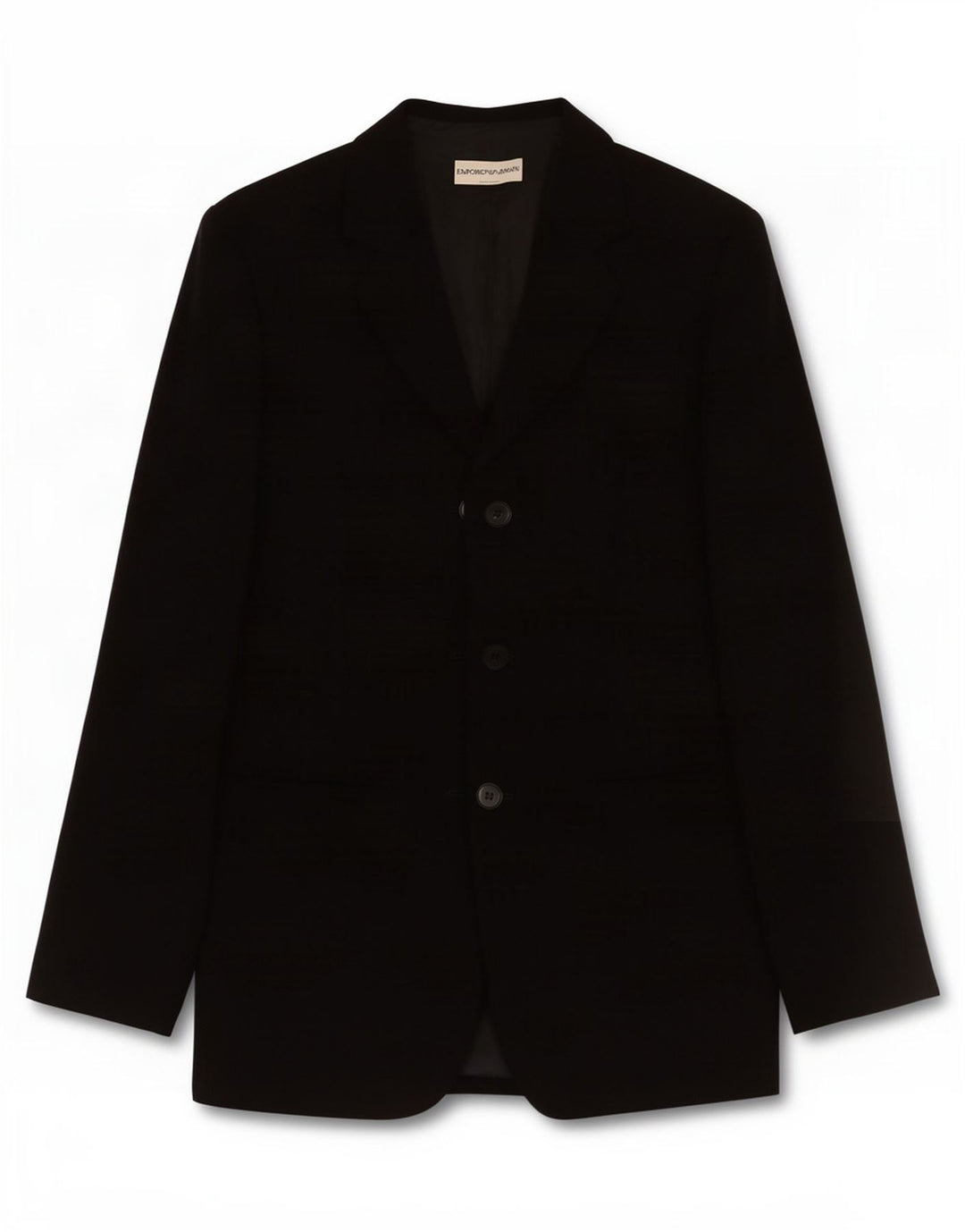 Emporio Armani Dame 3-knaps blazerjakke IT 40 Lille sort polyester